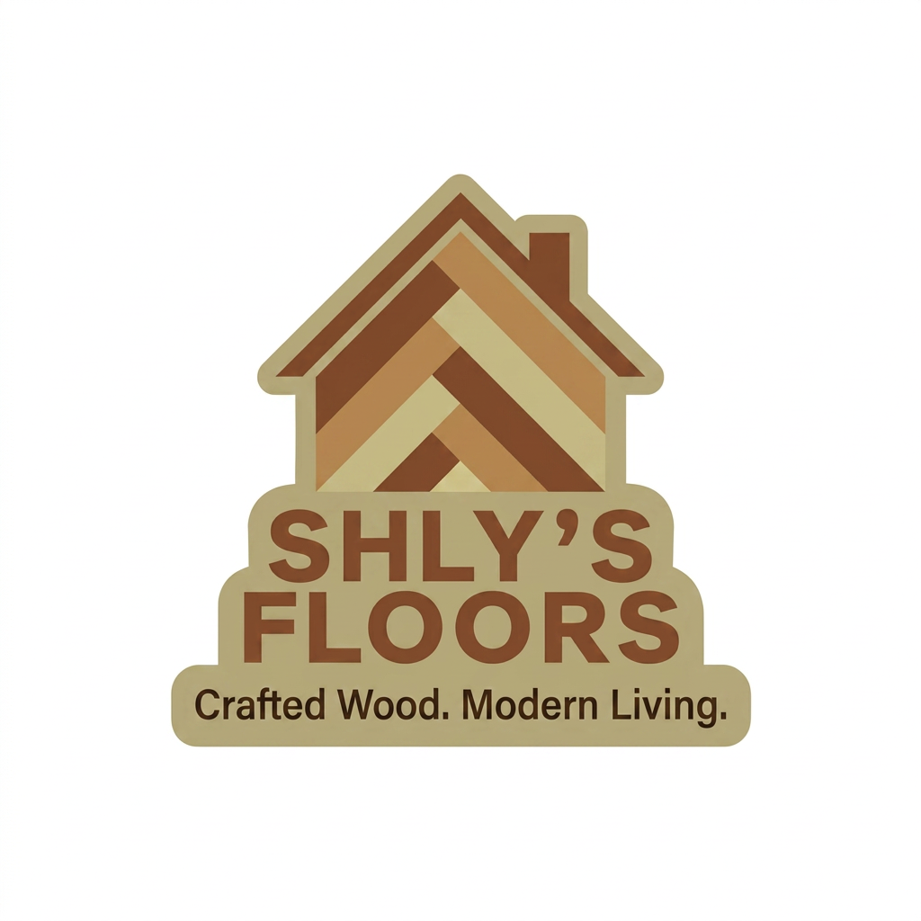 Shly's Floors logo embroidery before and after digitizing before