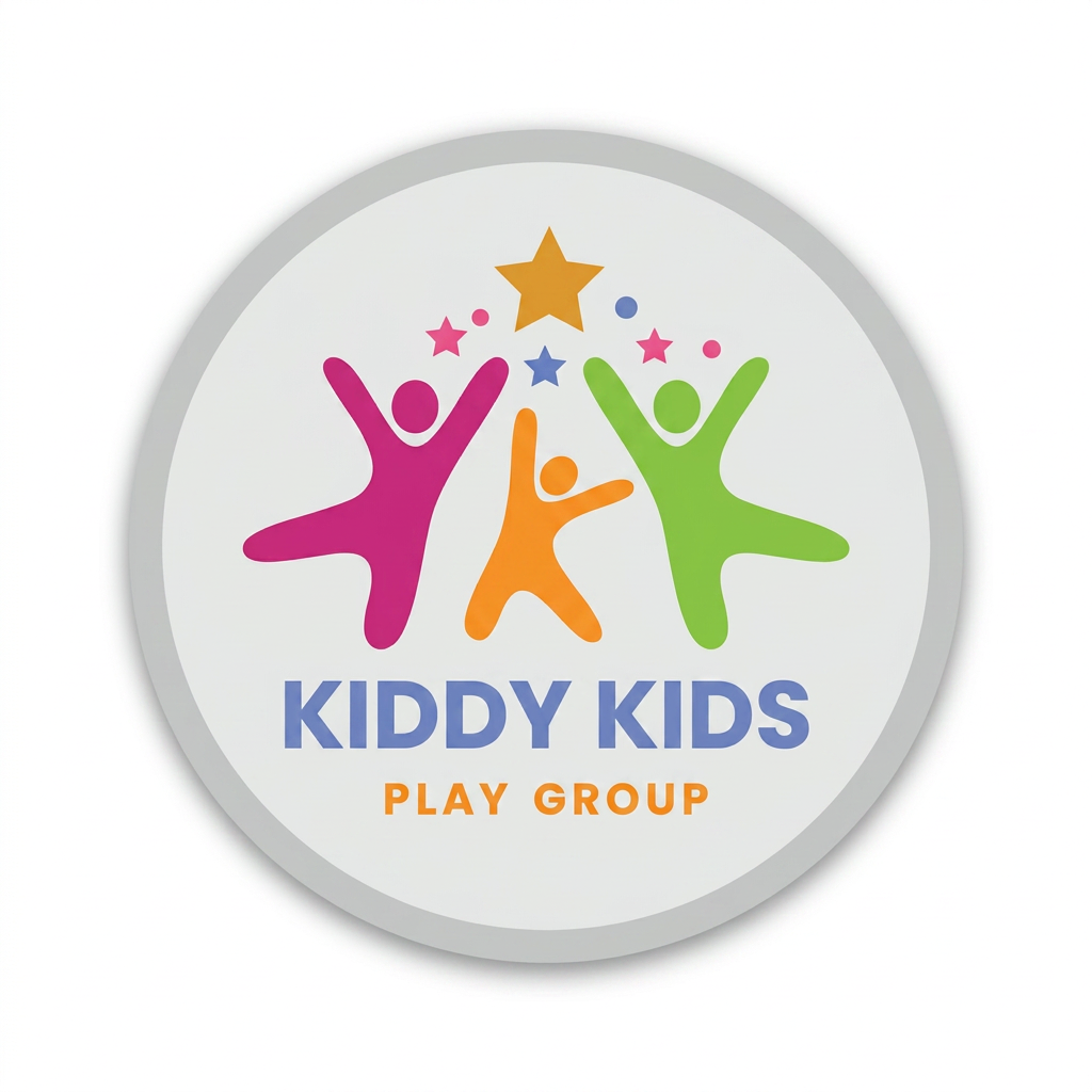 Kiddy Kids Play Group logo embroidery before and after digitizing before